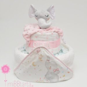 tarta de pañales niña