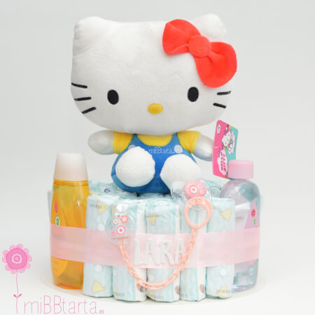 tarta de pañales niña