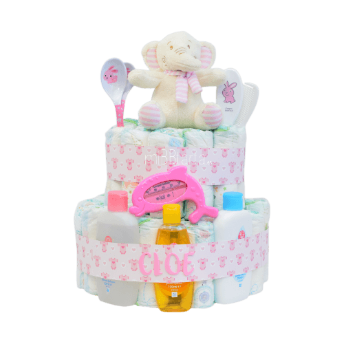 tarta de pañales niña