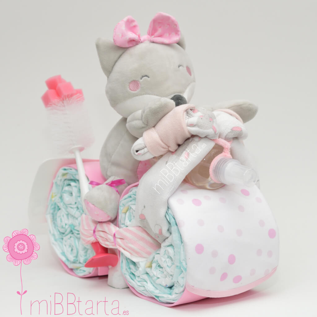 tarta de pañales peluche musical