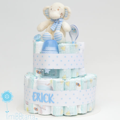 tarta de pañales personalizada