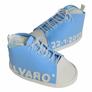 tarta de pañales zapatillas