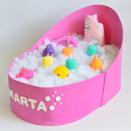 tartas de pañales niña