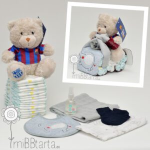 Tarta de pañales F.C. Barcelona