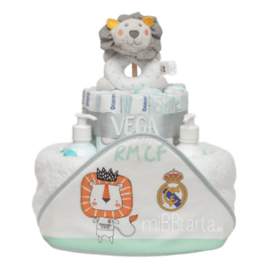 Tarta pañales Real Madrid Capa de baño