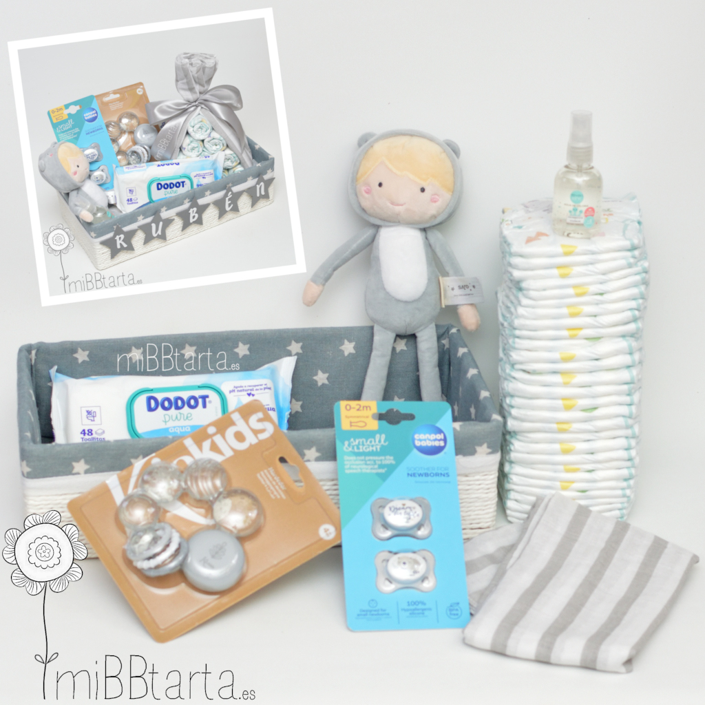 Cesta regalo recién nacido niño