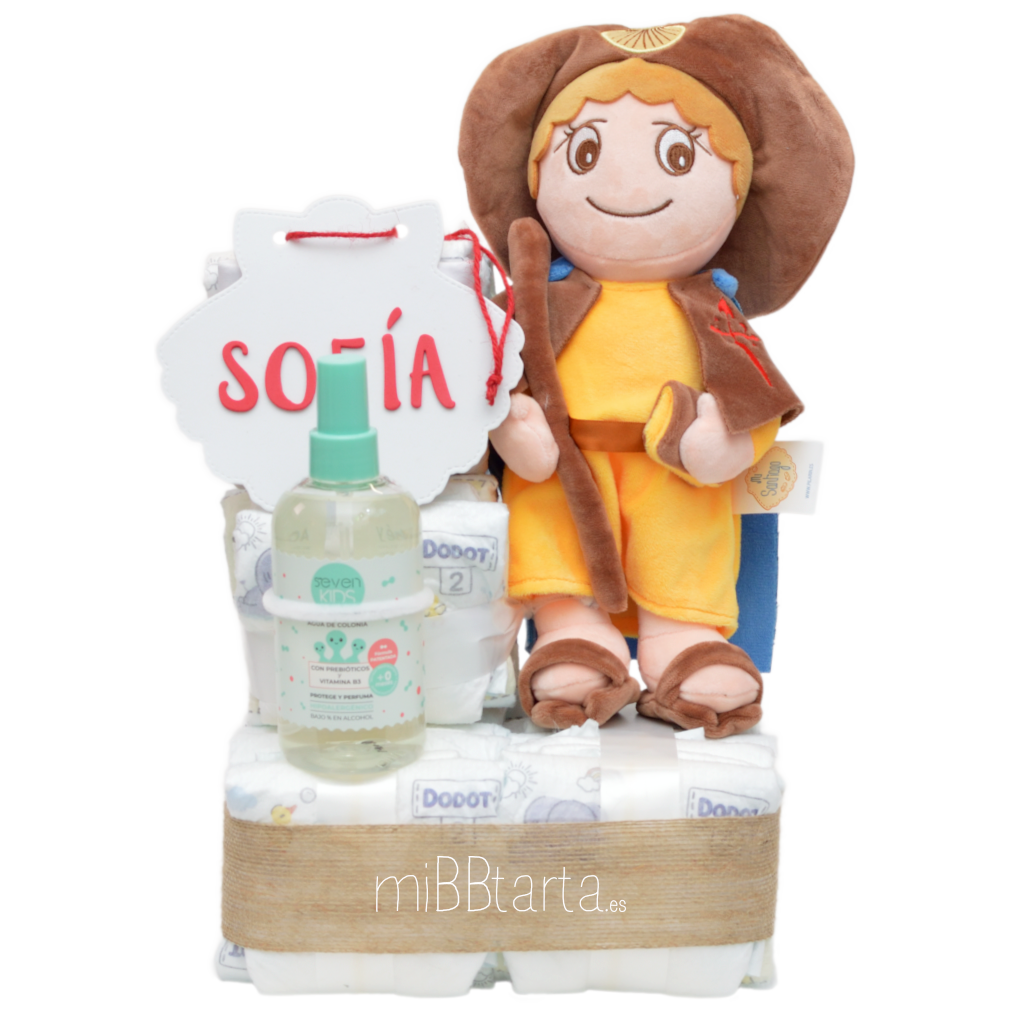 Tarta de pañales Camino de Santiago