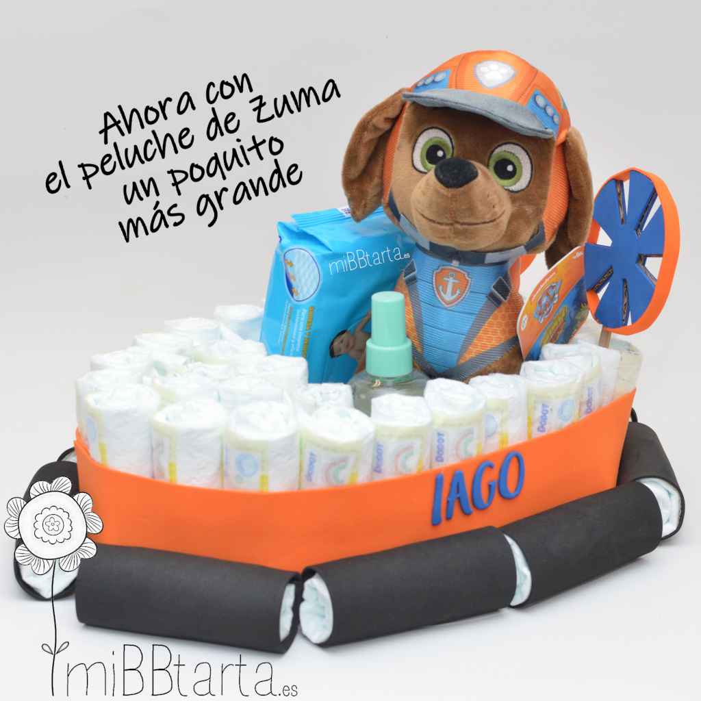 Lancha de pañales Patrulla Canina Zuma