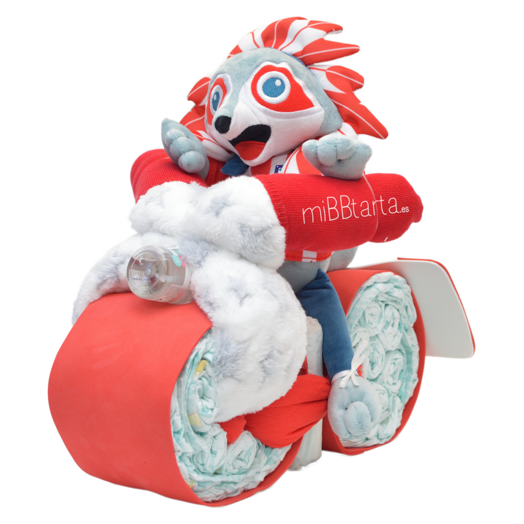 Moto de pañales Atlético de Madrid