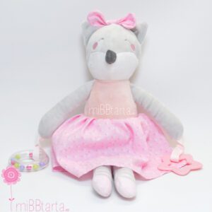 Peluche sonajero mordedor niña