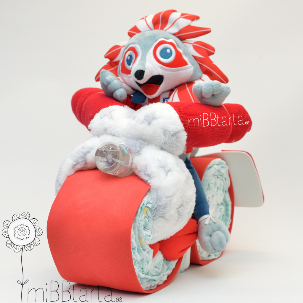 Tarta de pañales Atlético de Madrid