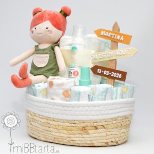 Cesta para bebé niña