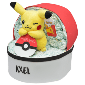 Tarta de pañales Pokémon Pikachu