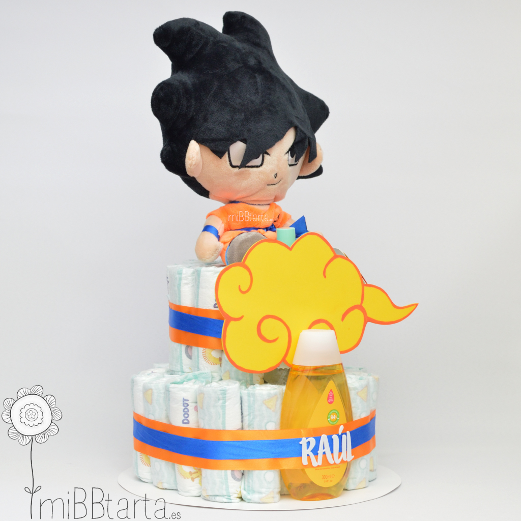 Tarta de pañales Goku